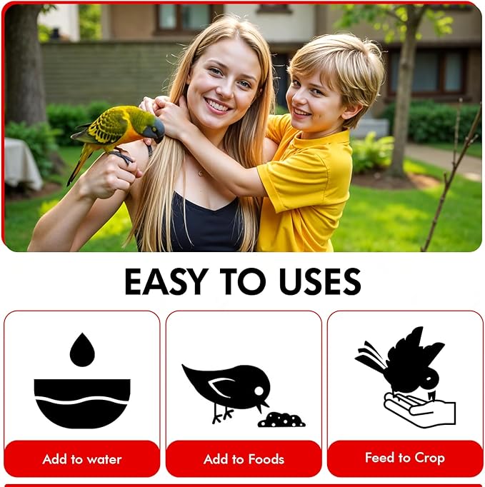 Morning Bird Calcium Plus Liquid Supplement for Birds - Liquid Calcium Formula with Magnesium and Vitamin D3 Calcium Supplement for All Birds – 8 Fl Oz