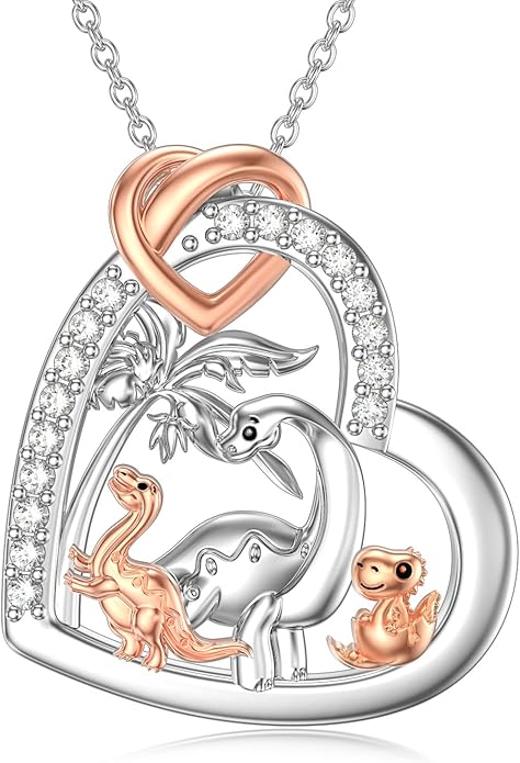 Mothers Day Gift for Mom 925 Sterling Silver Mama Bear/Dinosaur/Cat/Bird/Chicken Necklace with 1 2 3 4 5 Cubs Jewelry for Women Wife Grandma