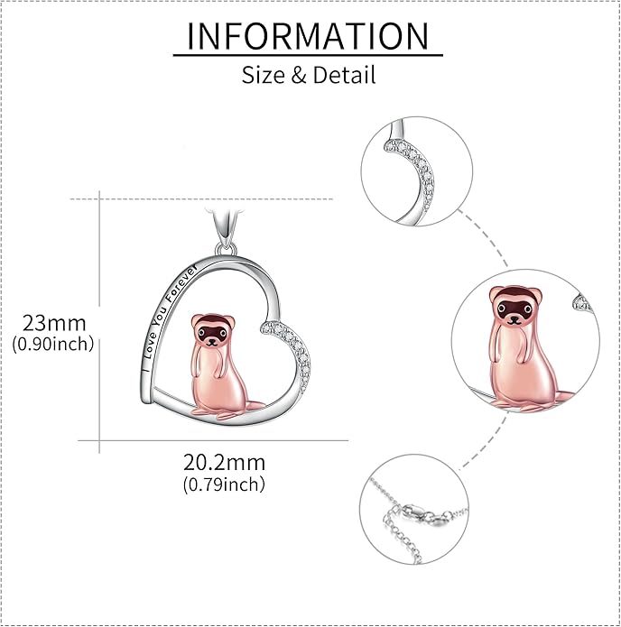 MONGAS Penguins/Guinea Pig/Pig/Fox/Corgi/Frog/Bunny/Koala8/Cow/French Bulldog Necklaces Penguin Gifts 925 Sterling Silver Hugging Penguins Cute Animal Jewelry for Women Sister