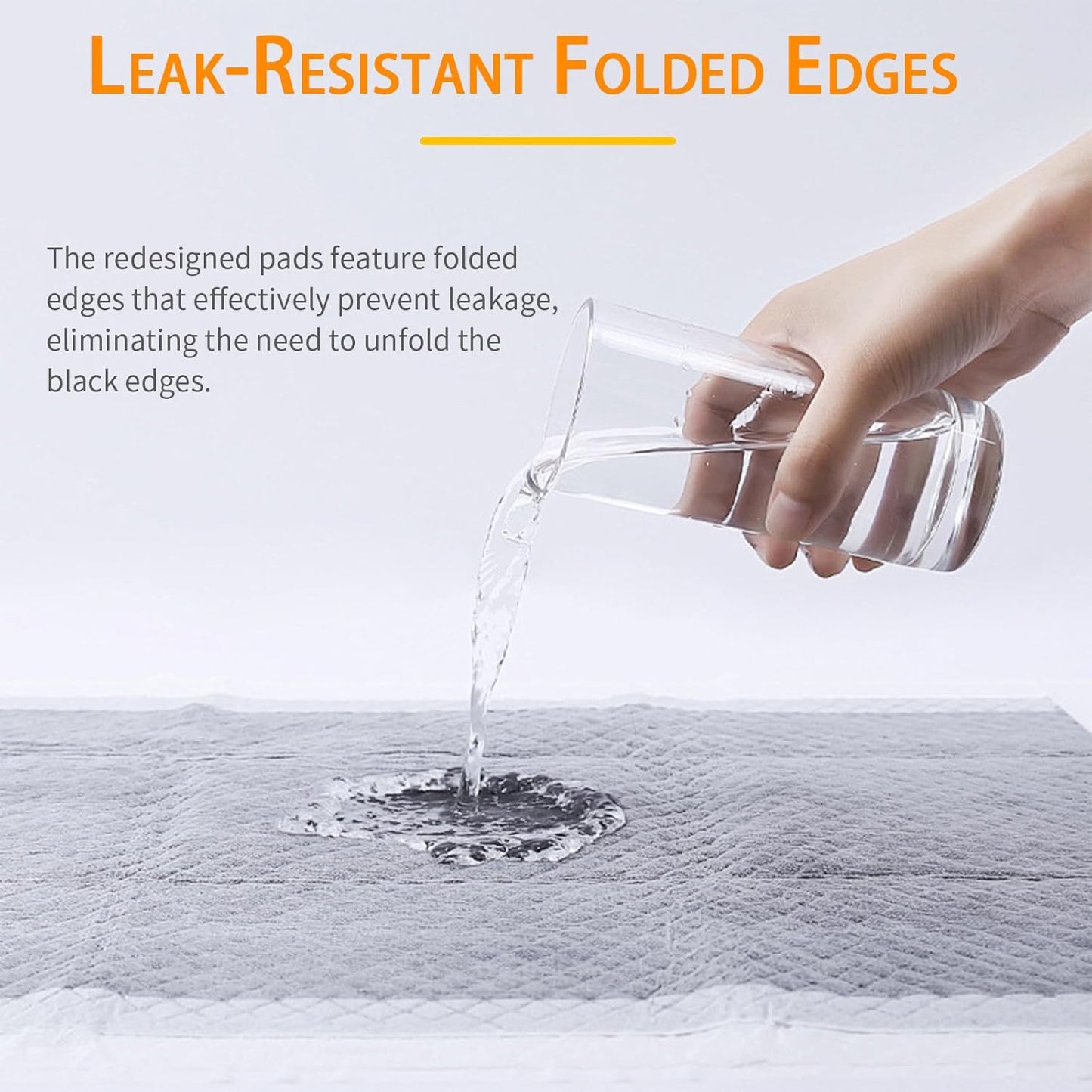 Dog Pee Pads 50 Count, 28'' x 34'' Charcoal Odor-Control Puppy Pads with Leak-Proof Quick-Dry Design, Pet Training Pads for Potty Training Strong Absorbency