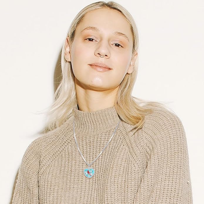 Eusense Cremation Jewelry for Ashes Urn Necklace to Put Ashes In 925 Sterling Silver Memorial Pendant Heart Urn Necklaces for Ashes Necklace for Women Men