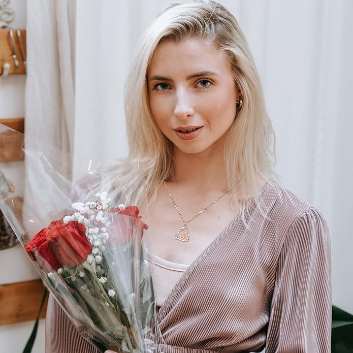 EUDORA Sterling Silver Mother Daughter Necklace for Women, Mama Son Daughter Necklace Pendant for Mom and Daughter,Mom Jewelry from Daughter Mother's Day Gift for Mother Daughter Aunt Grandma