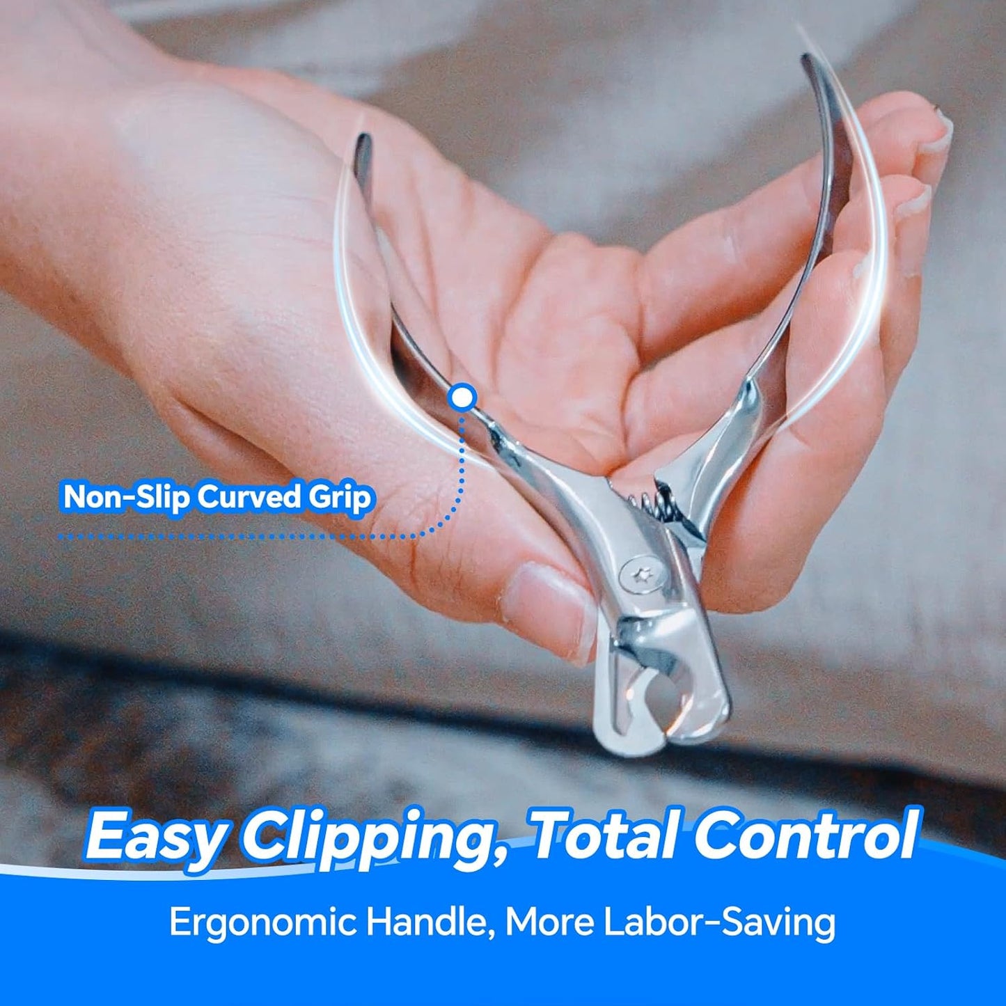 Dog Cat Nail Clippers for Dog Cats, Professional Stainless Steel Pet Nail Trimmers, Sharp & Safe with Ergonomic Handle, Built-in Nail File