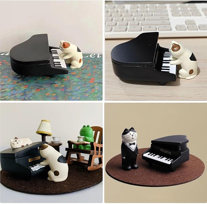 Cat Figurines Miniature Cat Figurines Cat Gifts for Cat Lovers Cute Decor for Home Office