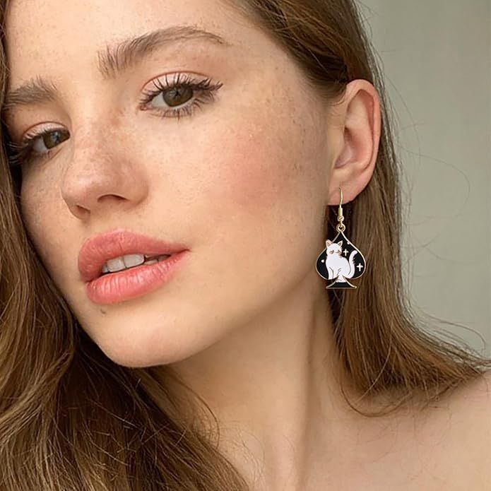 Cat Earrings for Women Trendy Stuff Mothers Day Gifts Funny Animal Stud Earrings Jewelry Gifts for Cat Lovers Birthday Christmas