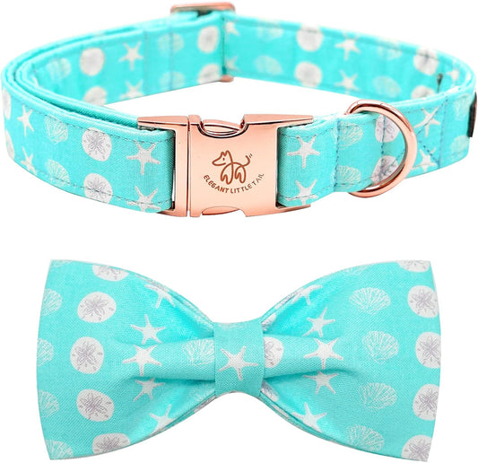 Elegant Little Tail Dog Collar with Bow, Summer Cute Bowtie Collar for Small to Large Dogs