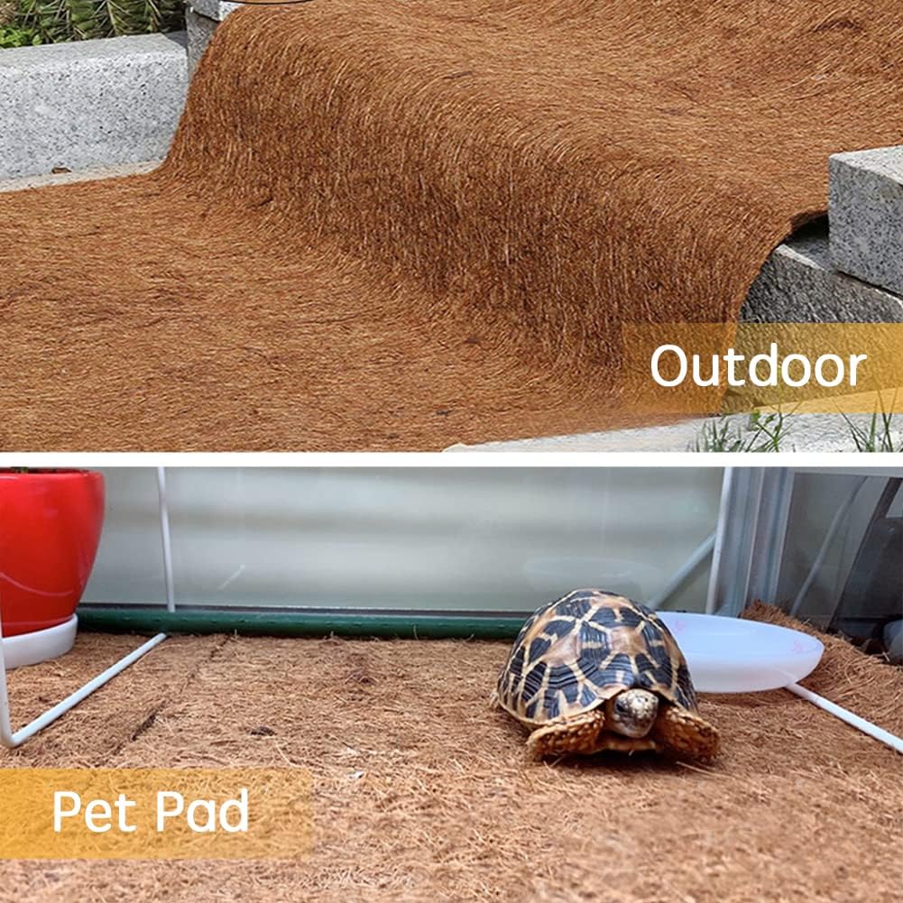 Coco Coir Liner, Yarrdfir 16x80 inch Natural Coconut Liners for planters Flower Basket, Natural Coconut Fiber mat, Garden Decoration, Animal pet pad, Reptile Carpet
