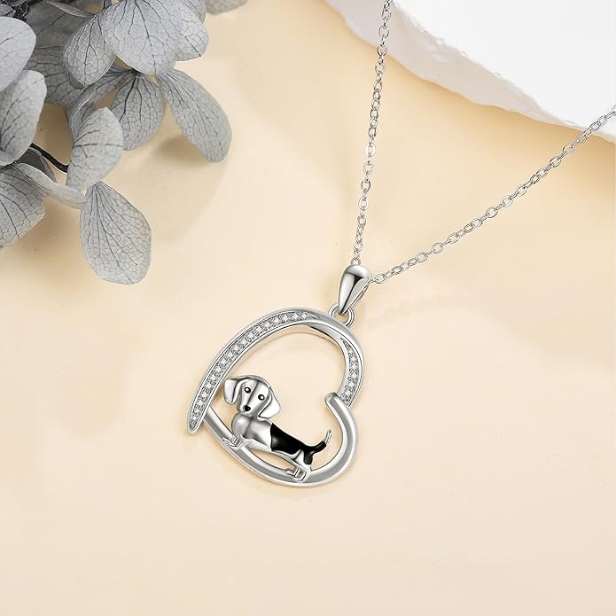 MONGAS Penguins/Guinea Pig/Pig/Fox/Corgi/Frog/Bunny/Koala8/Cow/French Bulldog Necklaces Penguin Gifts 925 Sterling Silver Hugging Penguins Cute Animal Jewelry for Women Sister