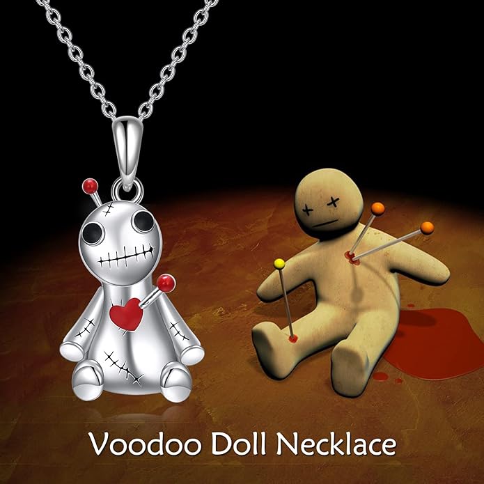 YFN Gothic Necklace Sterling Silver Wiccan Witch Pendant Goth Jewelry Witchy Gifts for Women Men