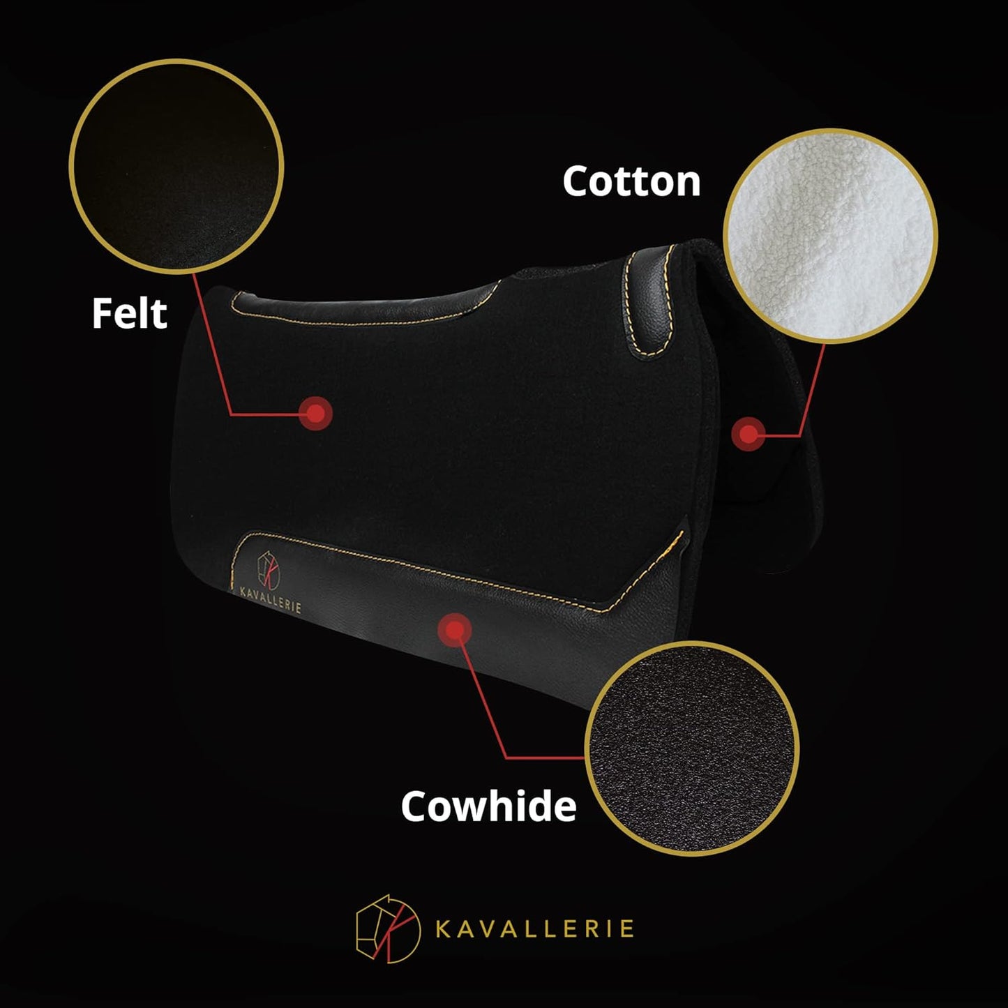 Kavallerie All-Purpose Saddle Pad with Quilted Anti-Slip Padding and Breathable Mesh Fabric for Maximum Airflow and Comfort, Works for English