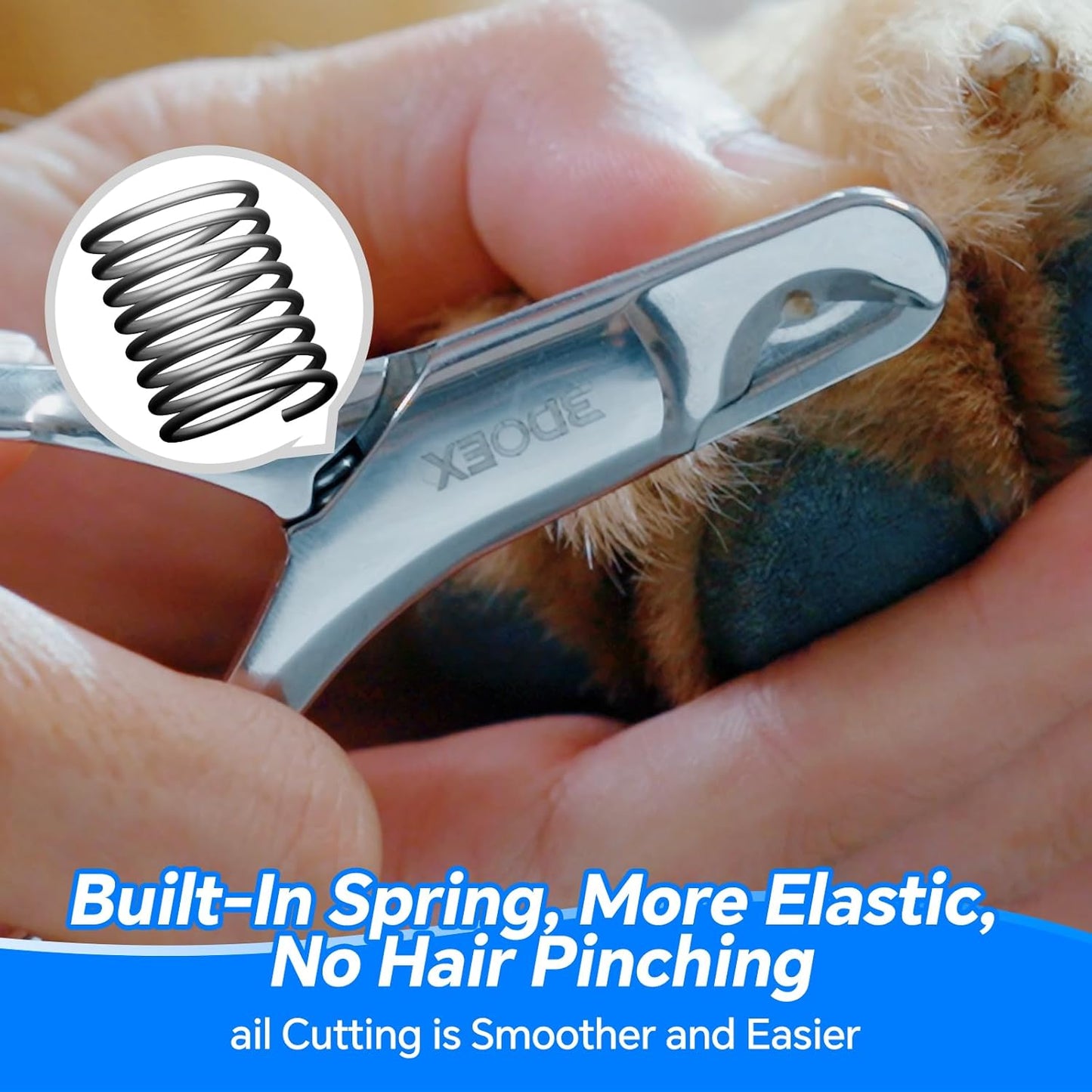 Dog Cat Nail Clippers for Dog Cats, Professional Stainless Steel Pet Nail Trimmers, Sharp & Safe with Ergonomic Handle, Built-in Nail File