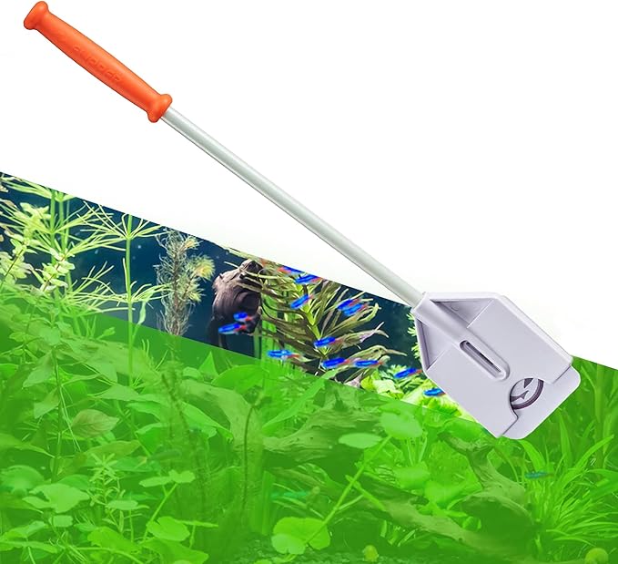 FL!PPER Flipper Platinum Aquarium Algae Scraper | Glass & Acrylic Tank Cleaner with Serrated Blade for Efficient Aquarium Maintenance (12” Nano)