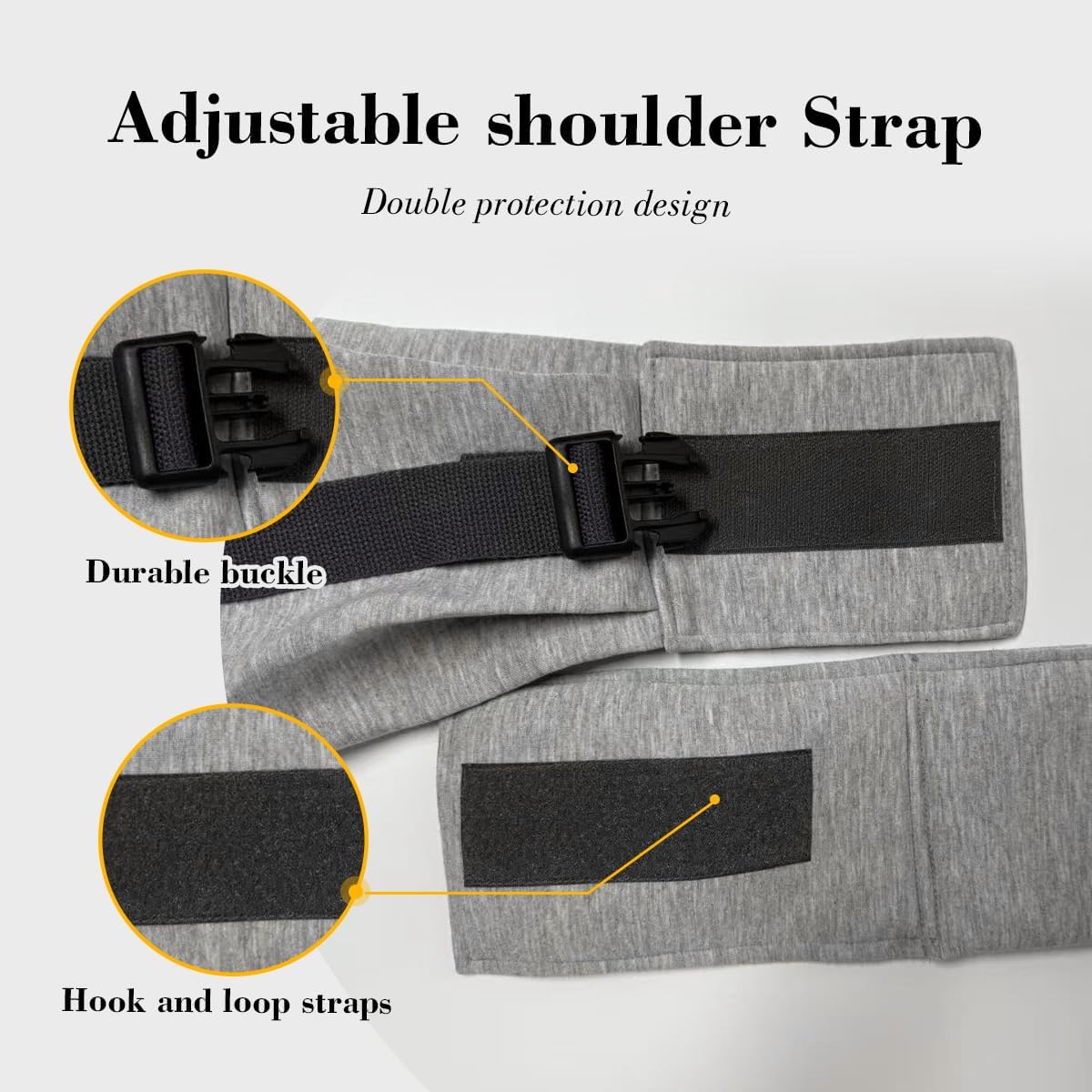 Dog & Cat Carrier Sling, Adjustable Soft Padded Shoulder Puppy Carrier, Hands-Free Dog Carrier Bag with Double Safety Buckles Premium Material for Outdoor Travel (Light Gray, M)