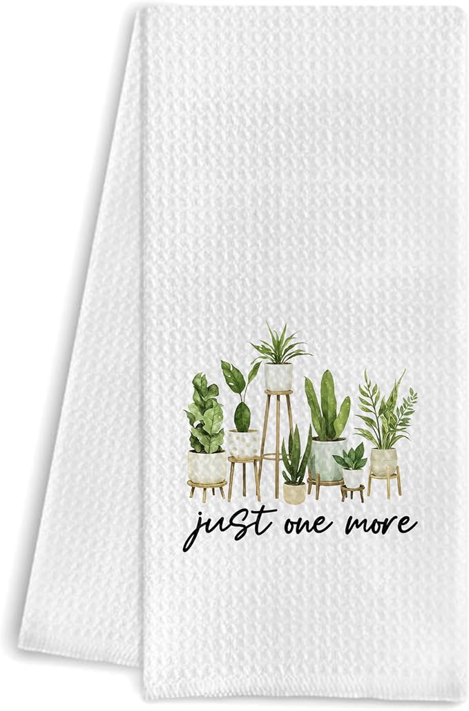 Plant Lover Gifts Kitchen Towels, Plat Mom Lady Gifts Dish Tea Towels for Kitchen Decor, Gardener Gift Hand Towels for Bathroom Decor, 16x24 Inch