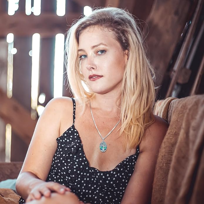 Picture Locket Necklace for Women Men Rose 14K Real Gold 925 Sterling Silver Jewelry Heart Locket Necklace that Holds Pictures Tree of Life Viking Wolf Celtic Knot St Christopher St Michael Pendant