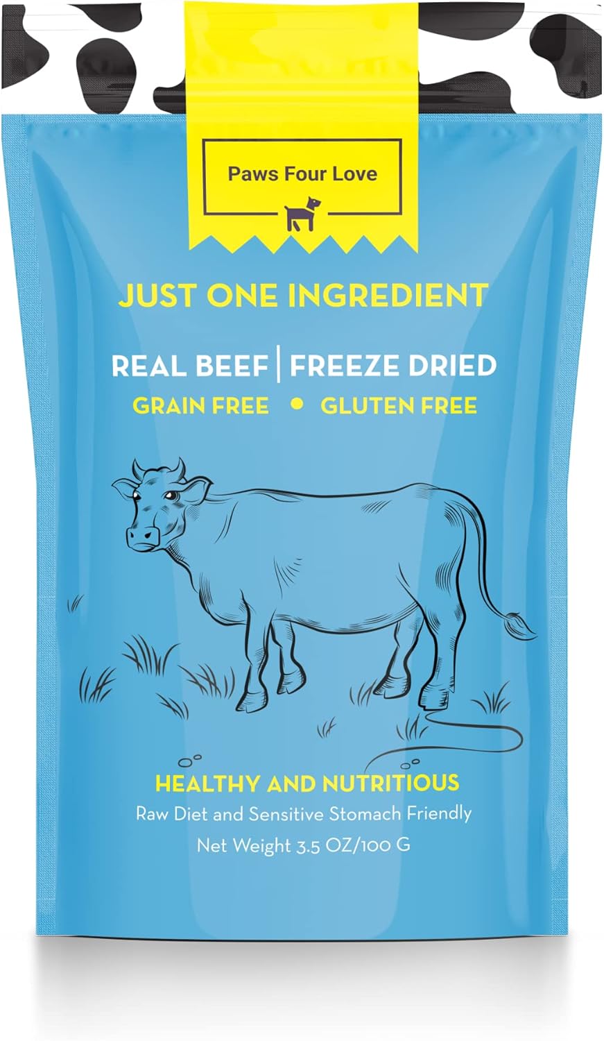 Organic Freeze Dried Dog & Cat Treats - Single Ingredient, Grain Free Food Toppers for Healthy Pets, No Fillers or Preservatives (3 Bag, Beef)