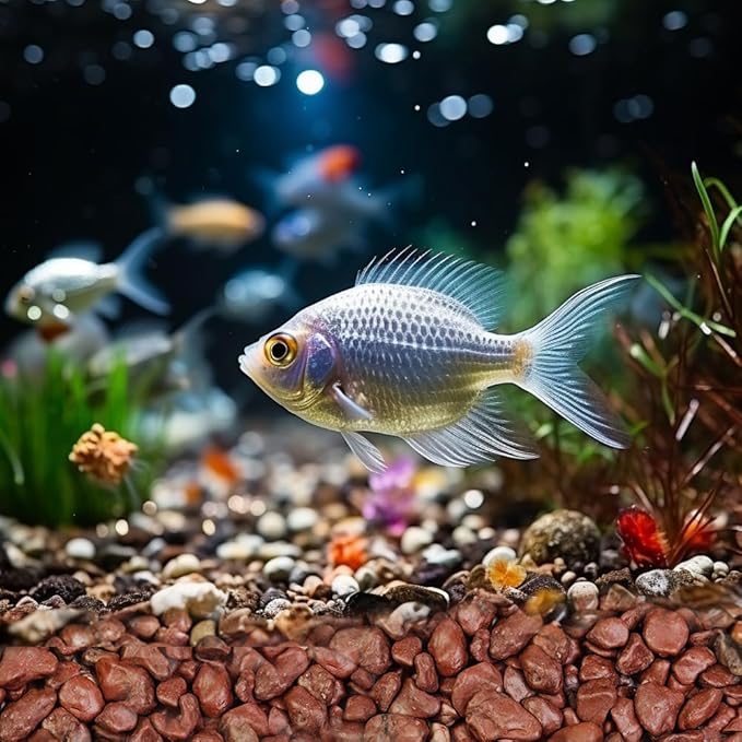 HappyFiller Small Red River Rocks Decorative Pebbles Natural Aquarium Gravel Stones for Fish Turtle Tank,Soil Cover,Indoor Outdoor Garden Succulent Potted Plants Top Dressing,Zen Garden,2 LB