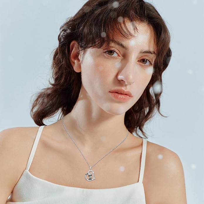 Dog/Paw Print/Infinity Necklace for Women 925 Sterling Silver Heart Dogs Pendant Necklaces Jewelry Christmas Birthday Gifts for Dog Lovers Friends