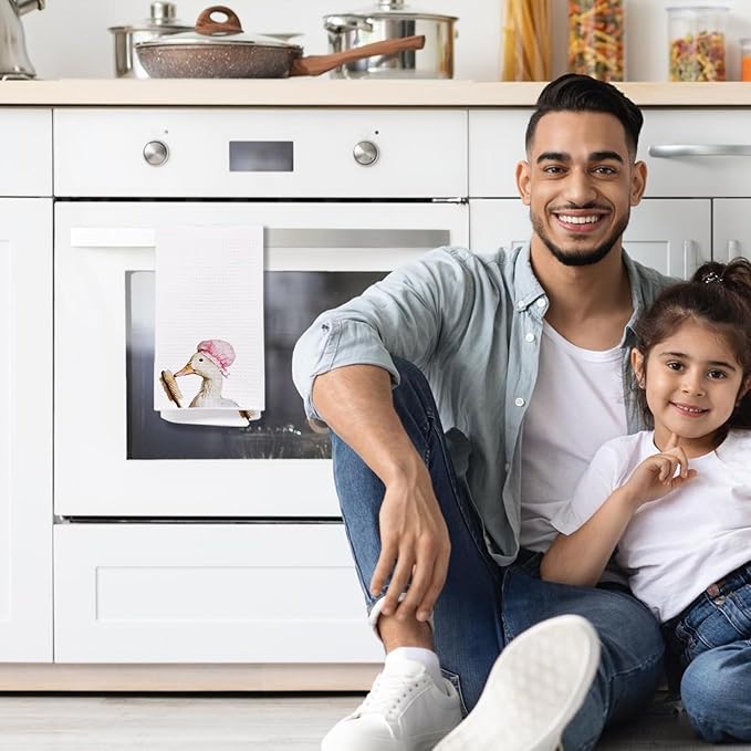 Goose Bathroom Hand Towels, Goose Gifts Decorative Hand Towels for Bathroom Decor, Funny Farm Animal Kitchen Dish Towels, 16x24 Inch