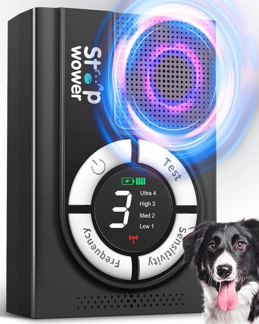 Dog Training & Behavior Aids,Anti Barking Device and Dogs Bark Control Device of 33ft Range,Dog Barking Deterrent with 3 Levels,Outdoor Dogs Barking Control Device with Waterproof