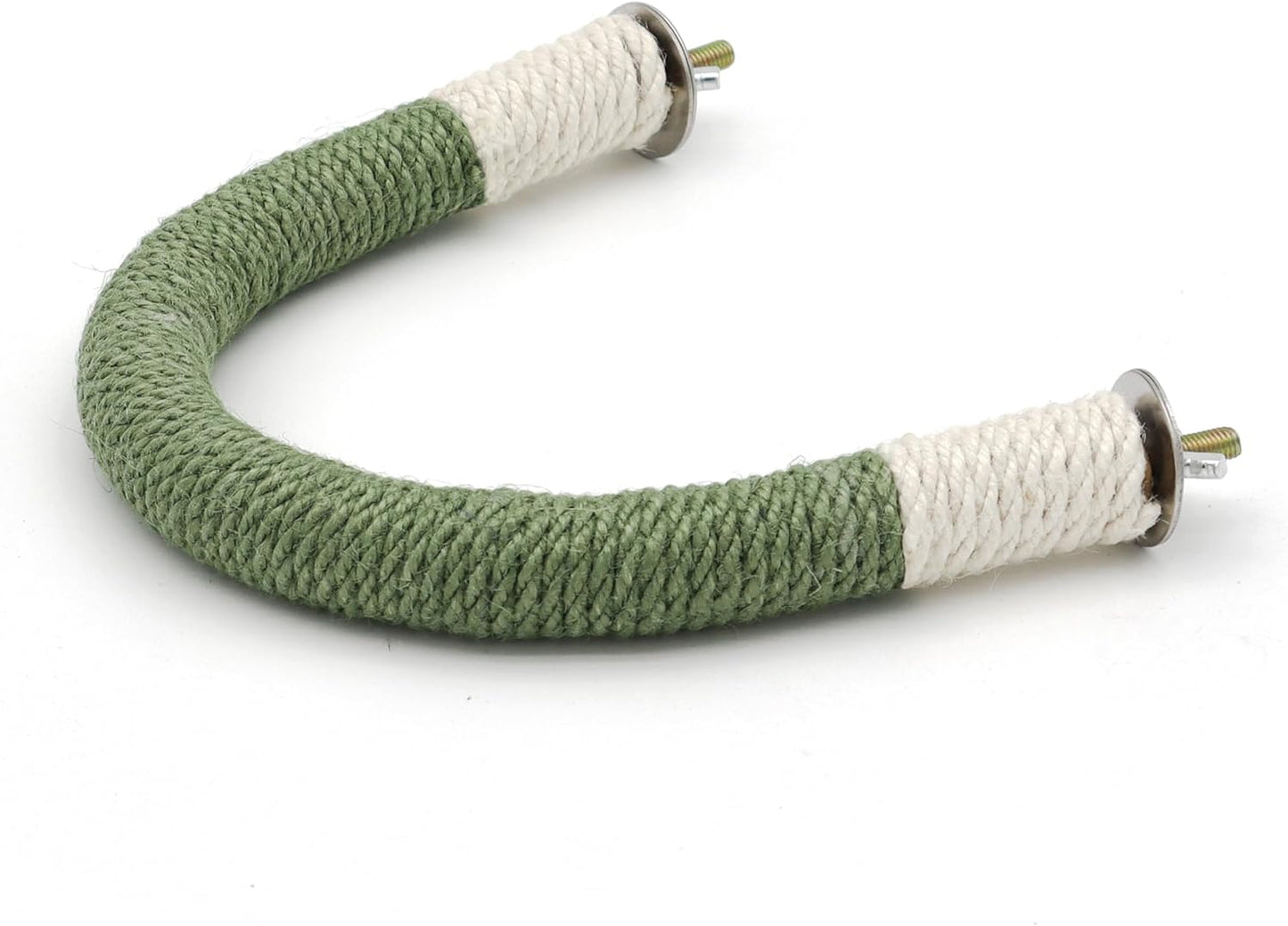 Bird Stand Perch U Shape Hemp Rope Green Wood Parrot Perches for Small Birds,Parakeets Macaw Cockatiels Conures Love Birds Finches,Bird Training Educational Stand Toys (Small,1 Pack)