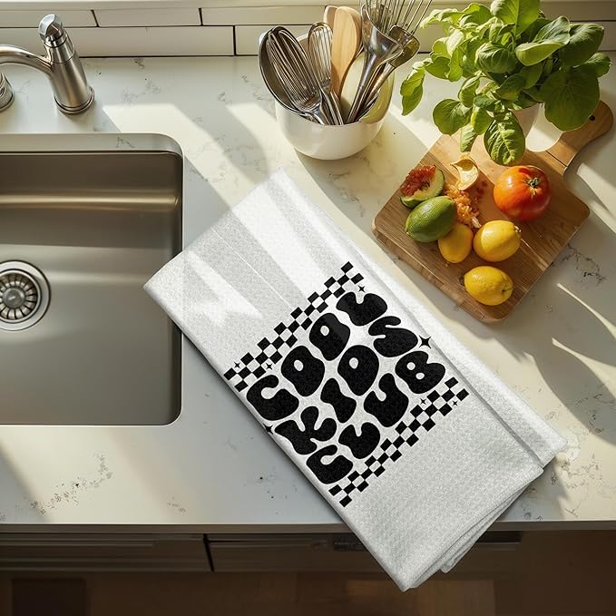 Cool Kids Club Kitchen Towels, Cool Kids Club Bathroom Decor Towels, Cool Club Gifts for Boys and Girls, 16x24 Inch