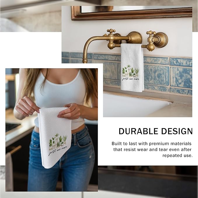 Plant Lover Gifts Kitchen Towels, Plat Mom Lady Gifts Dish Tea Towels for Kitchen Decor, Gardener Gift Hand Towels for Bathroom Decor, 16x24 Inch