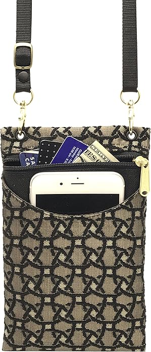 Danny K. Women's Tapestry Crossbody Cell Phone or Passport Purse, Handmade in USA