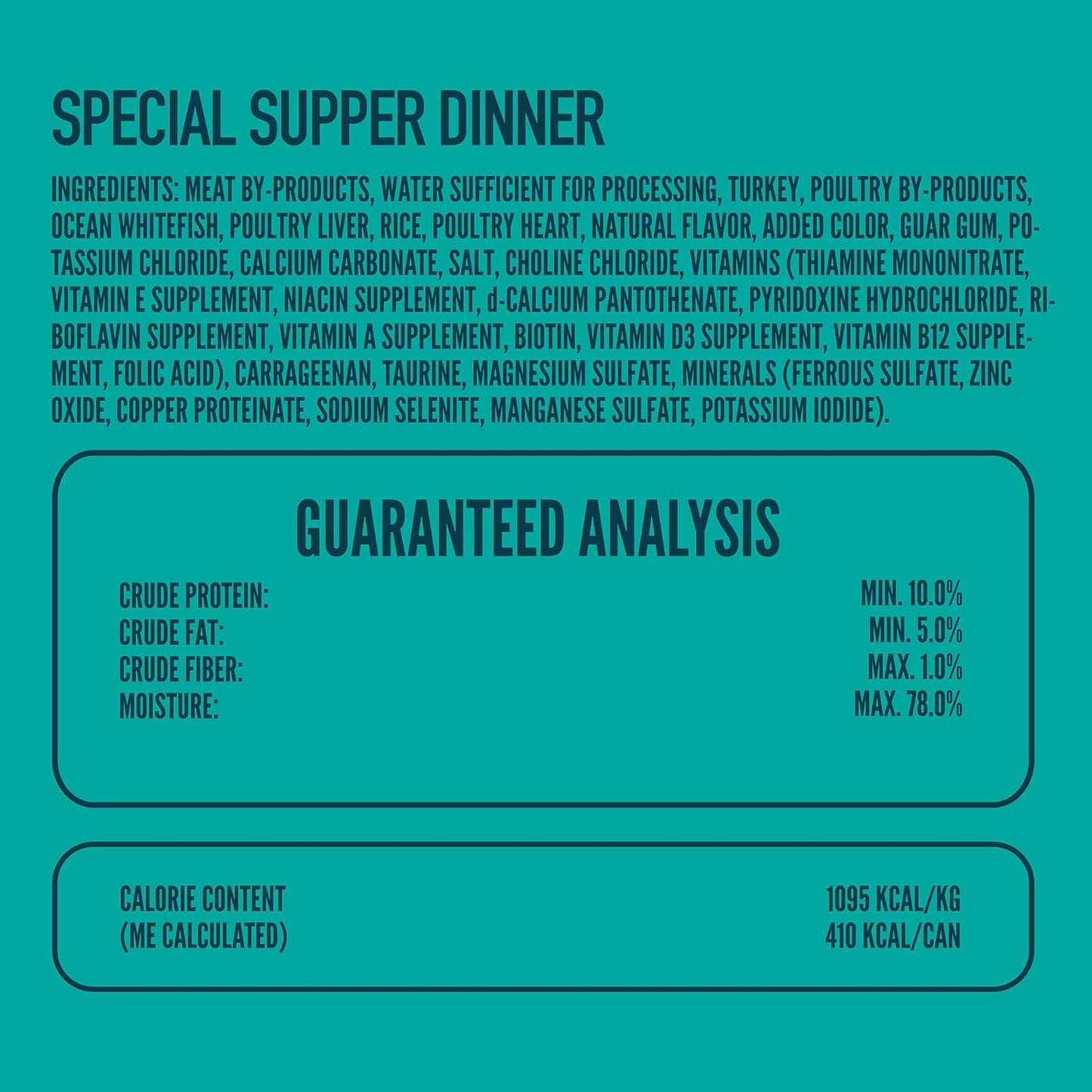 A Strong Heart Canned Wet Cat Food, Special Supper Dinner - 13.2 oz Cans (Pack of 12), Made in The USA with Real Turkey & Fish