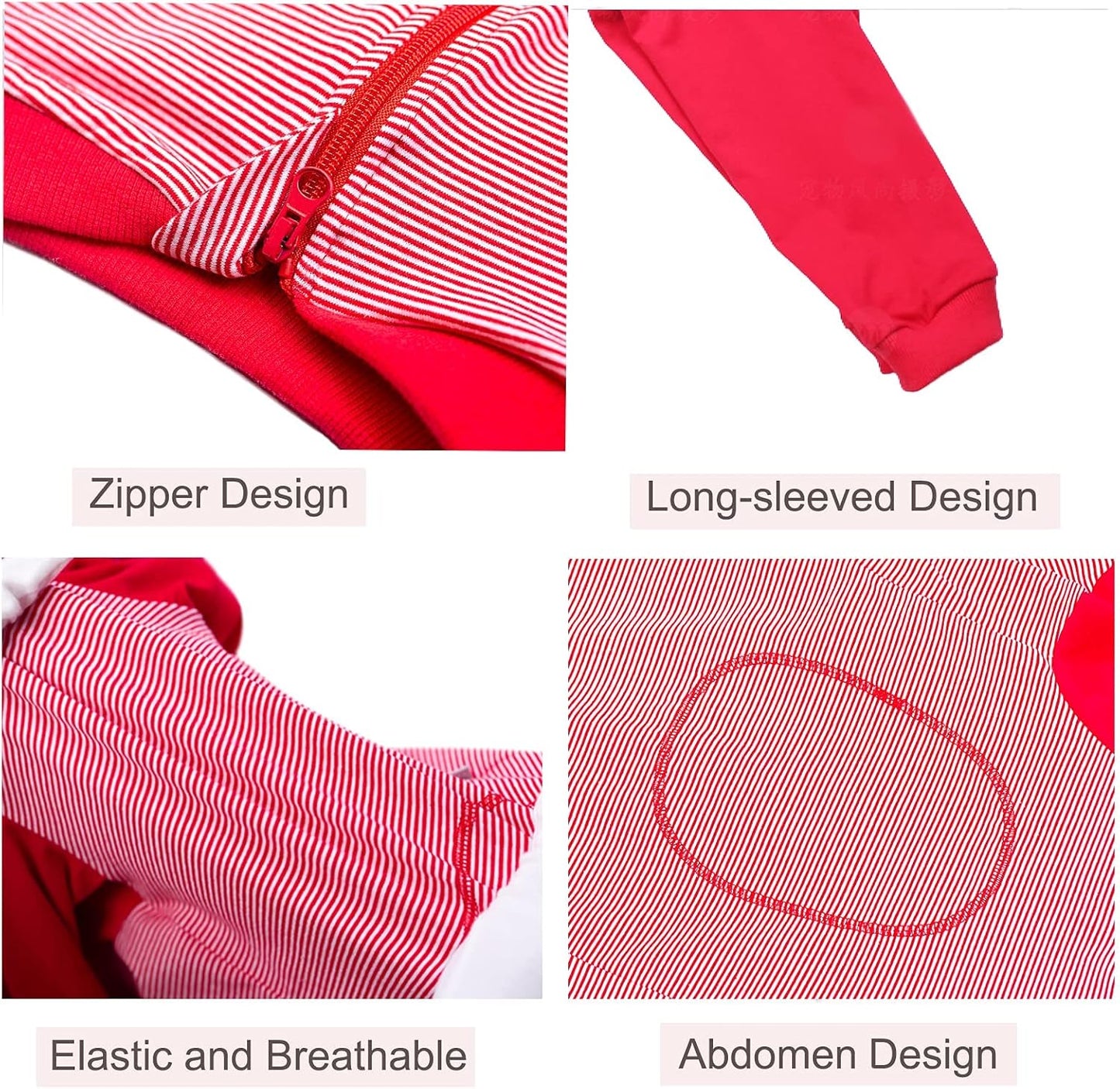 Yeapeeto Dog Onesie Surgery Recovery Suit for Large Medium Bodysuit Dogs Pajamas PJS Full Body for Shedding, Prevent Licking, Wound Protection, Cone Alternative (7X-Large (Pack of 1), Red)