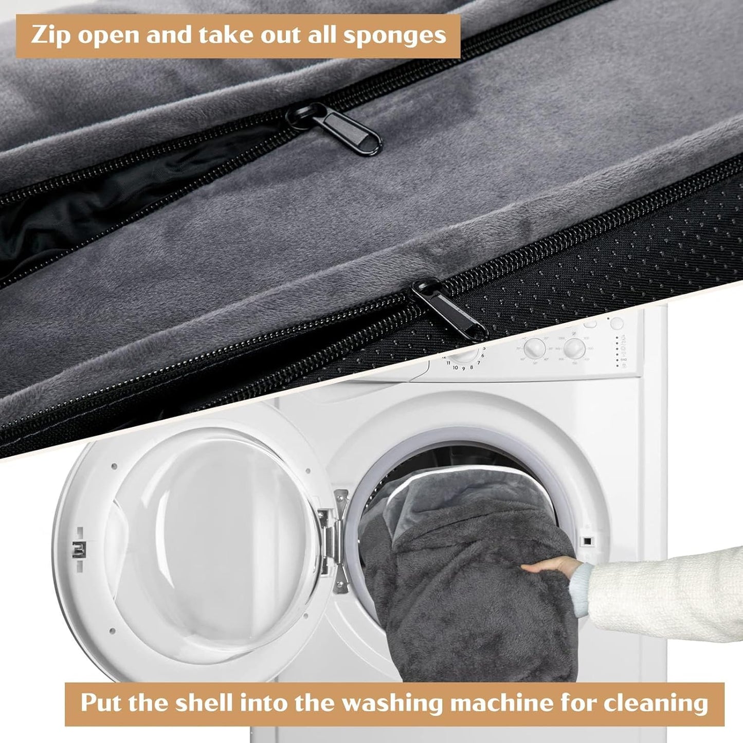 Comfort Expression Small Dog Beds Waterproof Orthopedic Foam Dog Sofa Beds for Small Dogs Comfy Pet Bed with Washable Removable Cover & Non-Slip Bottom(X-Small,Dark Grey)