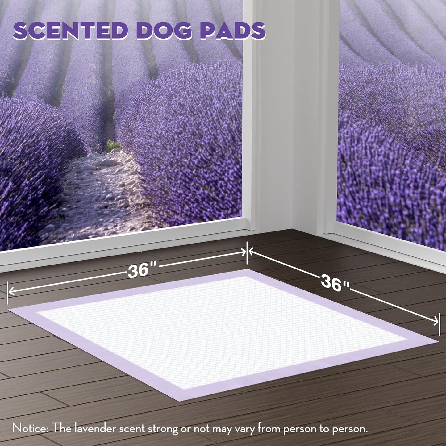CROCI Dog Pads Extra Large 36x36in, Puppy Pads with Adhesive Tabs Super Absorbent Up to 11 Cups, Disposable (100 Counts)