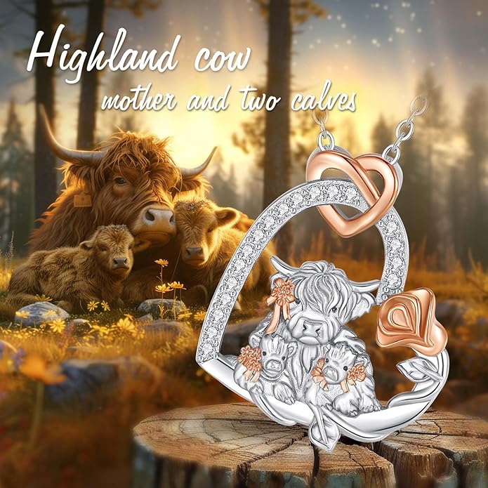 EUDORA Sterling Silver Mother Daughter Necklace for Women, Mama Son Daughter Necklace Pendant for Mom and Daughter,Mom Jewelry from Daughter Mother's Day Gift for Mother Daughter Aunt Grandma