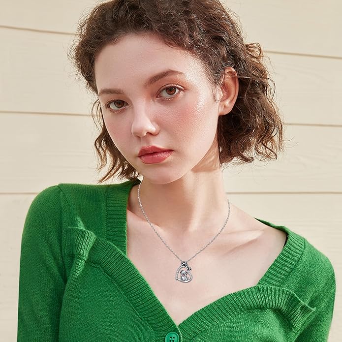 Dog Cat Necklace Pendant 925 Sterling Silver Pet Jewelry Gifts for Women