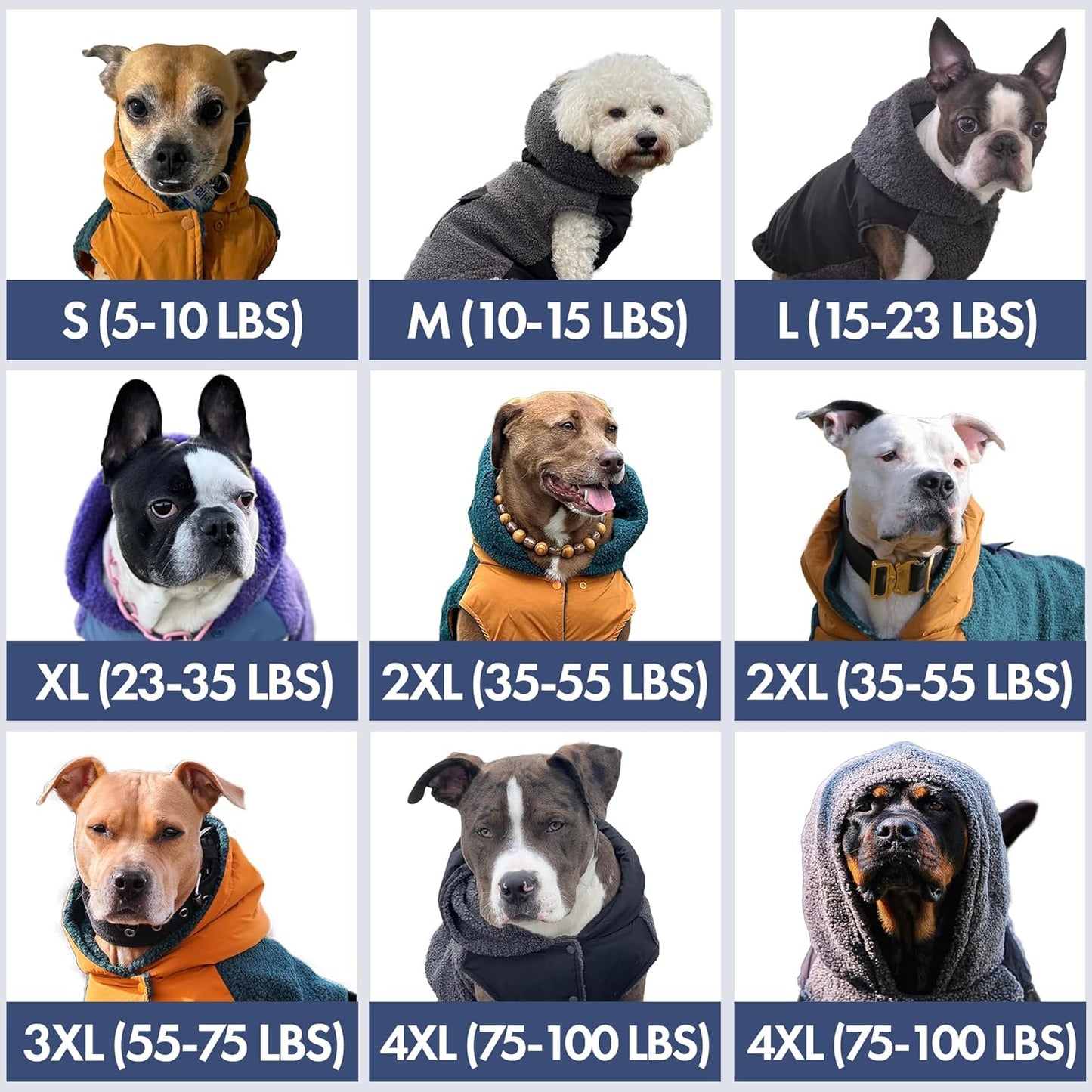 Spark Paws Reversible Dog Sweater, Sherpa Jacket Vest with Warm Fleece Lining, Warm Coat for Winter, Suitable for Small Medium, Large, XL XXL Dogs - Orange and Green - 3XL