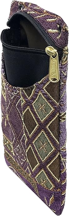 Danny K. Women's Tapestry Crossbody Cell Phone or Passport Purse, Handmade in USA