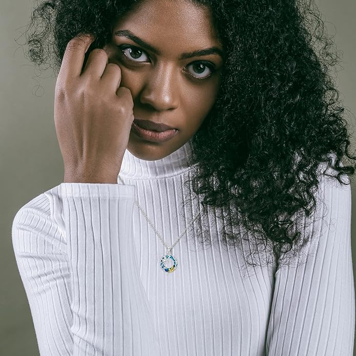 Dorunmo Animal Necklace 925 Sterling Silver Owl/Sloth/Axolotl/Dolphin Necklace Celtic Knot Pendant Birthday Anniversary Animal Jewelry for Women Friends Animals Lover