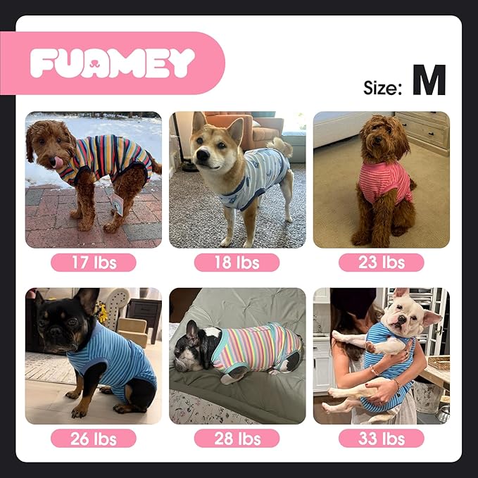 FUAMEY Recovery Suit for Dogs After Surgery,Soft Breathable Dog Bodysuit E-Collar & Cone Alternative Surgical Suit,Male Female Dog Neuter Spay Suits Anti Licking Wounds Onesie Blue Tie Dye M