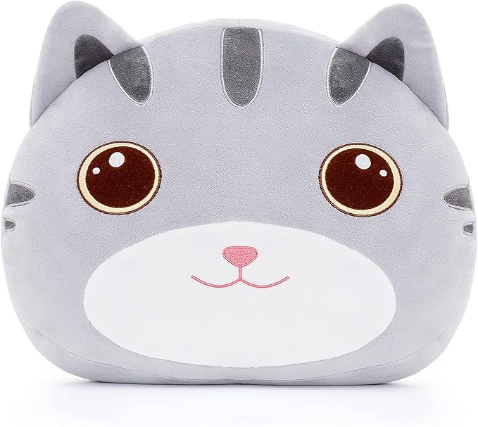 Lazada Cat Plush Kids Pillow Toys Gift for Toddler for Girls Gray 15 Inches