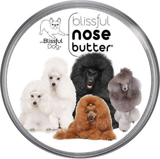 The Blissful Dog Poodle Nose Butter, Versatile Dog Nose Balm for Dry Nose, Handcrafted Nose Moisturizer, Easy-to-Apply Dog Essentials, Unscented, 1 oz.