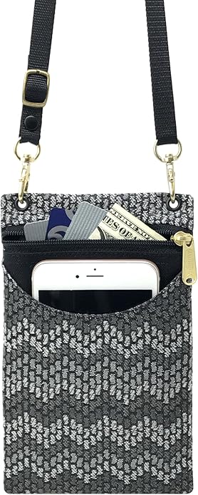 Danny K. Women's Tapestry Crossbody Cell Phone or Passport Purse, Handmade in USA