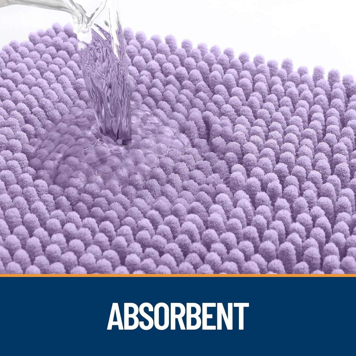 OLANLY Dog Door Mat for Muddy Paws 24x16, Absorbs Moisture and Dirt, Absorbent Non-Slip Washable Doormat, Quick Dry Chenille Mud Mat for Dogs, Entry Indoor Entryway Carpet for Inside Floor, Lavender