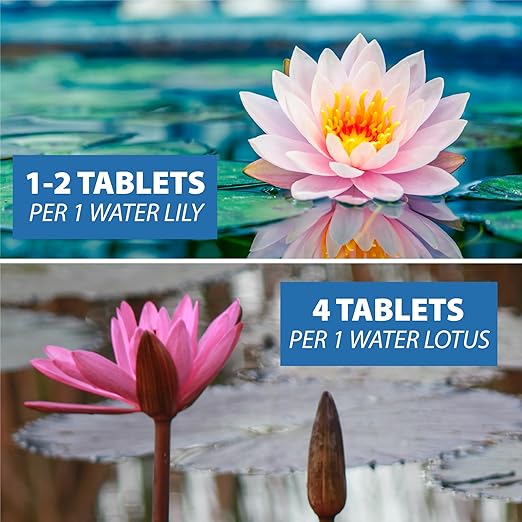 CrystalClear Thrive Aquatic Pond Plant Food, Fish Safe Water Garden Fertilizer, Nutrients Boost Lily & Lotus Flower Bloom & Root Growth, 200 Tablets