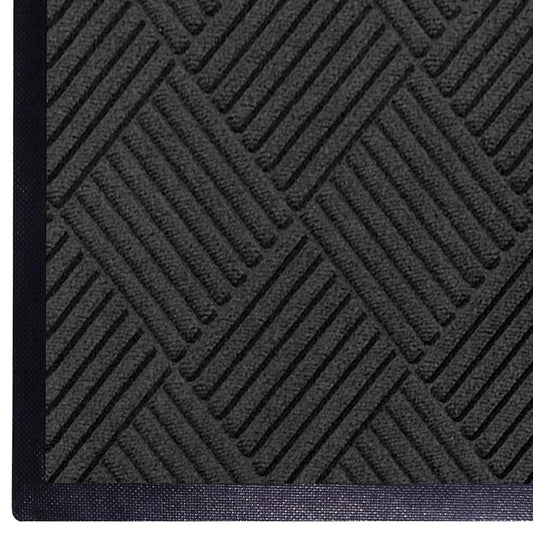 M+A Matting WaterHog Diamond | Commercial-Grade Entrance Mat with Rubber Border – Indoor/Outdoor, Quick Drying, Stain Resistant Door Mat (Charcoal, 3' x 8')