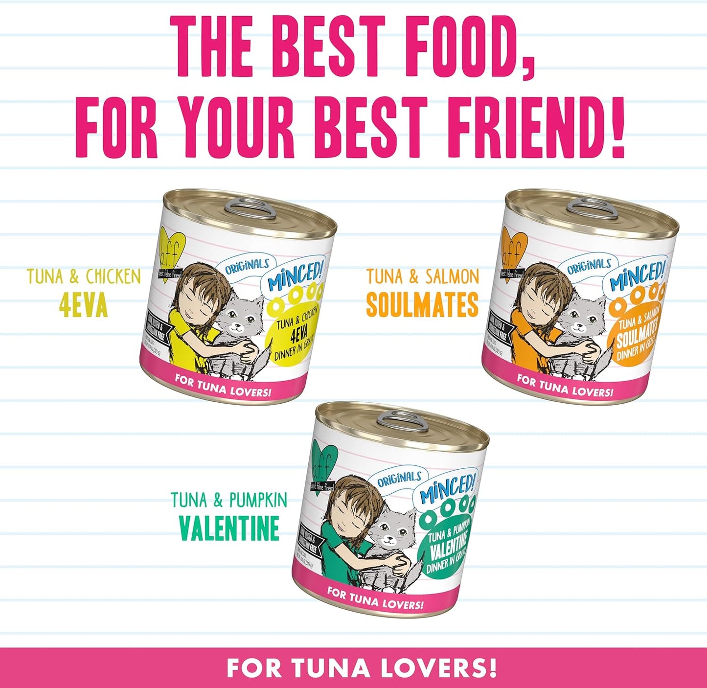 Weruva BFF Minced Natural Wet Cat Food, Big Feline Feast Variety Pack, 10oz Can, Pack of 12