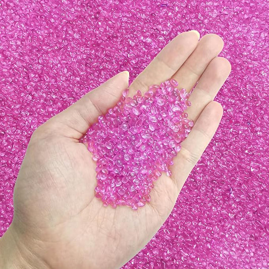 Keedolla 3 LB Fish Tank Rocks Gravel Pink, Aquarium Glass Pebbles Gemstones Beads Betta Fish Tank Stones for Vase Fillers, DIY Crafts, and Home Decor