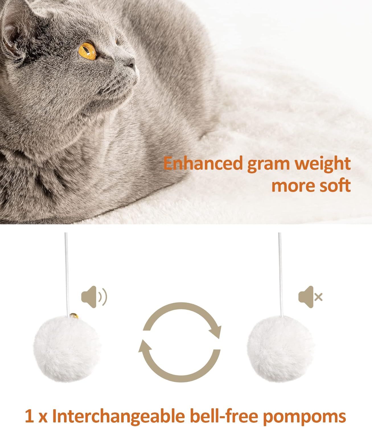 FourFurPets 26.7in Large Cat Tree Tower Condo, Cat Scratch Posts for Indoor Cats, Big Plate, Three 23.6in Full Sisal Scratching Posts, Greige