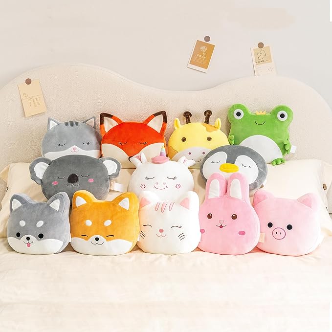 Lazada Kids Pillow Cat Plush Pillows Toy Soft Gift Baby Girl Gifts Gray 10 Inches…