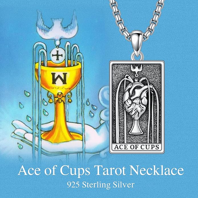 PELOVNY Tarot Card Necklace 925 Sterling Silver Skeleton Necklace The Sun Moon Star Strength Lovers Death Devil Fool Tarot Jewelry Christmas Birthday Gifts for Men Women Unisex