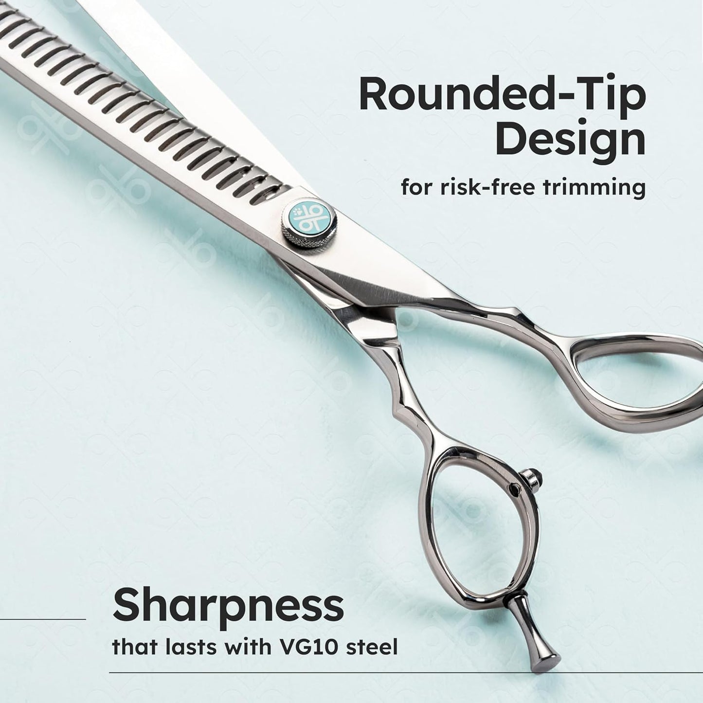 8” Dog Grooming Chunker Scissors – VG10 Japanese Steel Professional Pet Shears for Cats & Dogs | Clean Cut & Precise Trimming | Lightweight, Ergonomic, Handcrafted | Thinning Rate 60-70% | K9 Shears